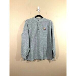 VTG Carrousel Trading Mens Kansas University Jayhawks Fleece Pullover M Gray 90s